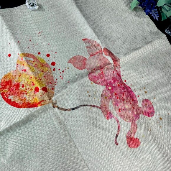 Piglet Pooh Accent Pillowcase Heart Balloon Throw Sham Cushion Cover Home Decor - Picture 4 of 11